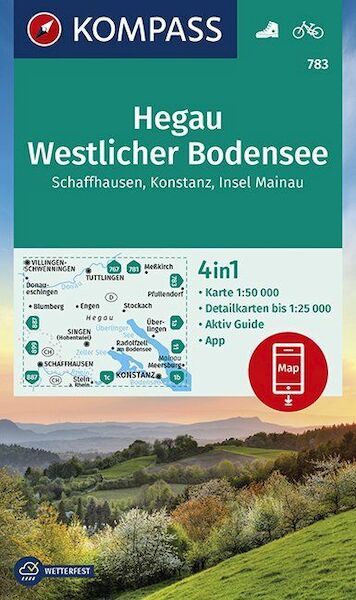 Hegau Westlicher Bodensee, Schaffhausen, Konstanz, Insel Mainau 1:50 000 - (ISBN 9783990445921)