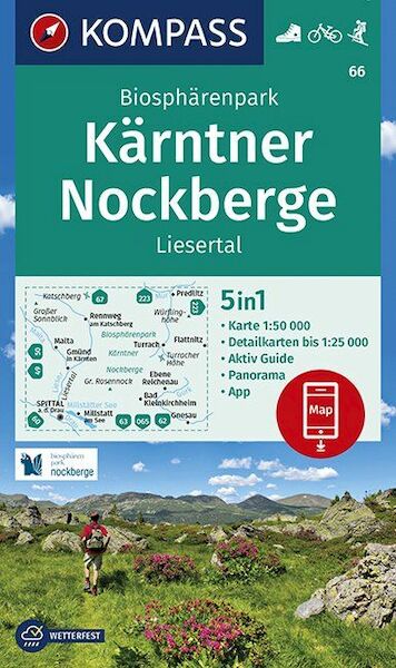 Biosphärenpark Kärntner Nockberge, Liesertal 1:50 000 - (ISBN 9783990447291)
