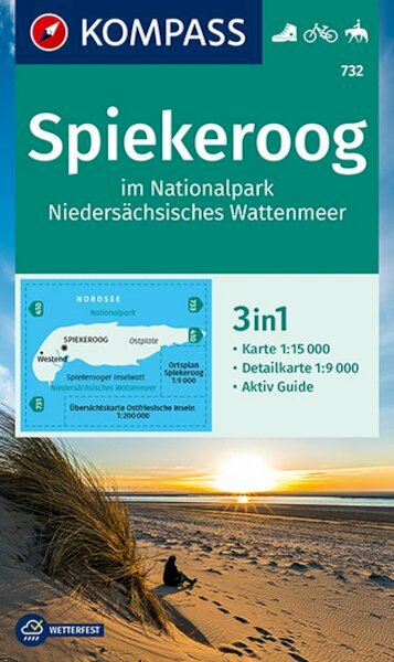KOMPASS Wanderkarte 732 Spiekeroog - (ISBN 9783990447529)