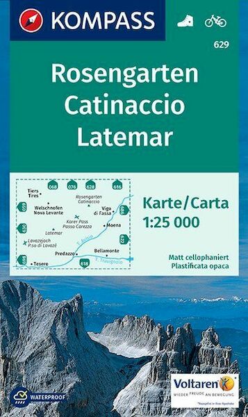 Rosengarten / Catinaccio / Latemar 1 : 25 000 - (ISBN 9783850267144)