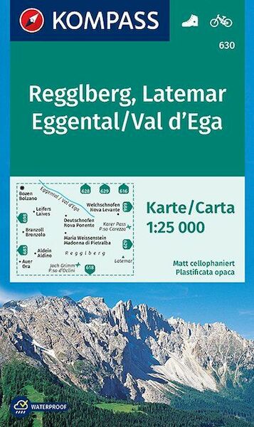 Regglberg - Latemar - Eggental / Val d'Ega 1 : 25 000 - (ISBN 9783990440766)