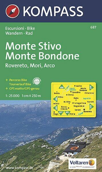 Monte Stivo - Bondone - Rovereto - Mori - Arco 1 : 25 000 - (ISBN 9783854916840)