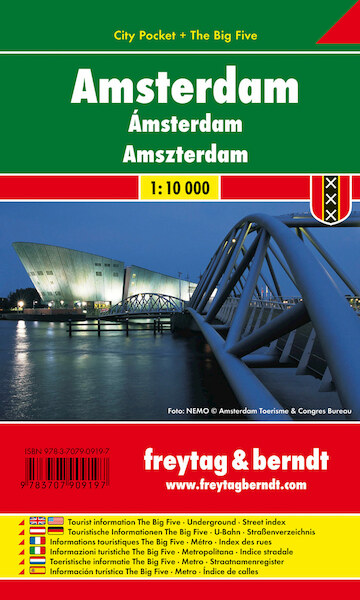 Amsterdam 1 : 10 000 City Pocket + The Big Five - (ISBN 9783707909197)