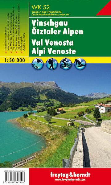 Südtirol 02 Vinschgau - Ötztaler Alpen 1 : 50 000 - (ISBN 9783850847926)