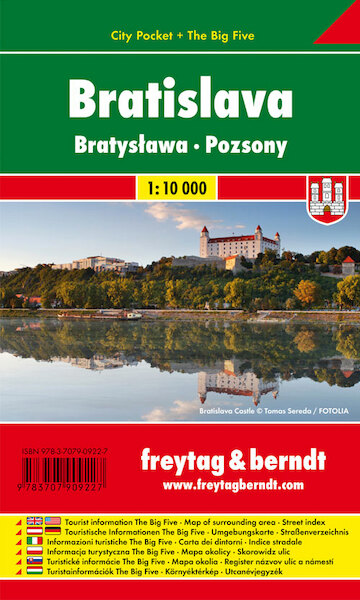 Bratislava, Stadtplan 1:10.000, City Pocket + The Big Five - (ISBN 9783707909227)