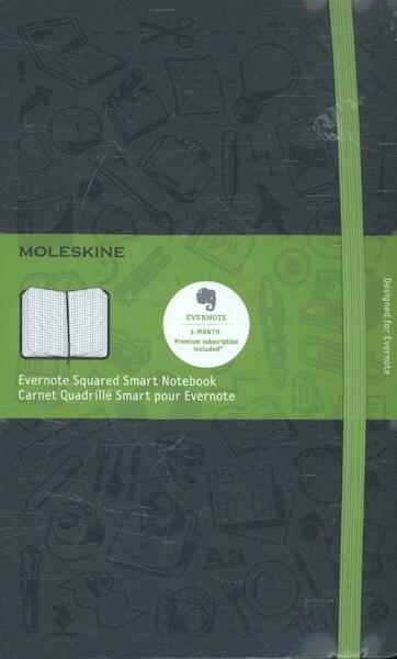 Moleskine Evernote Squared Notebook Black - (ISBN 8051272892475)