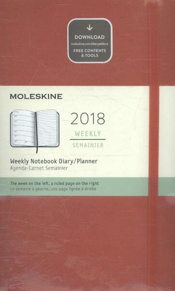 Moleskine 12 Monate Wochen Notizkalender 2018, A5 Soft Cover, Scharlachrot - (ISBN 8055002854191)