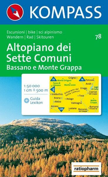 Altopiano dei Sette Comuni - Bassano e Monte Grappa 1 : 50 000 - (ISBN 9783854910886)