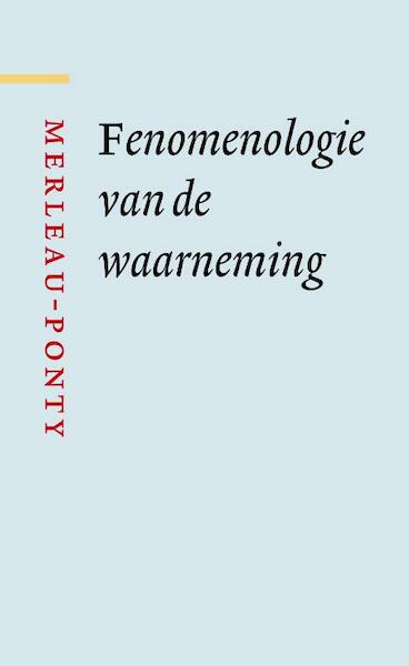 Fenomenologie van de waarneming - Maurice Merleau-Ponty (ISBN 9789085067542)