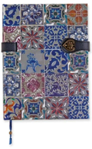 Boncahier Azulejos de Portugal - blauw rood zilver - (ISBN 9788416055319)