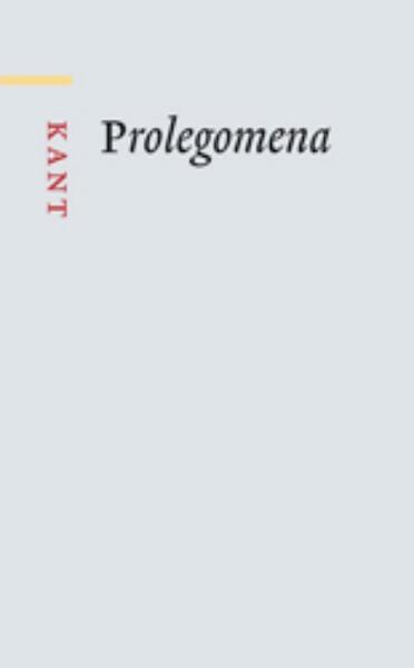 Prolegomena - Immanuel Kant (ISBN 9789461057259)