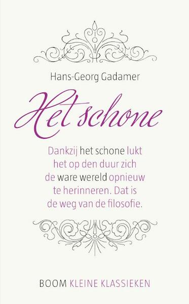 Het schone - Hans-Georg Gadamer (ISBN 9789461050953)