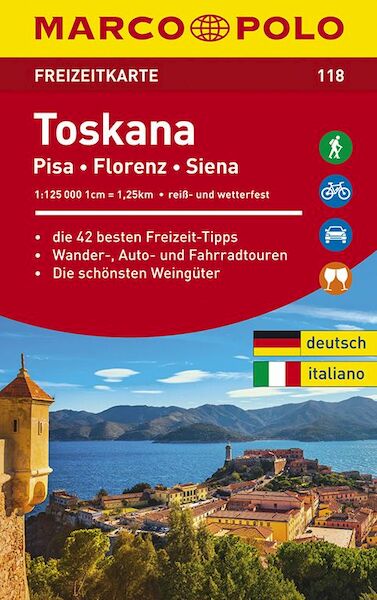 MARCO POLO Freizeitkarte Toskana 1:100 000 - (ISBN 9783829743495)