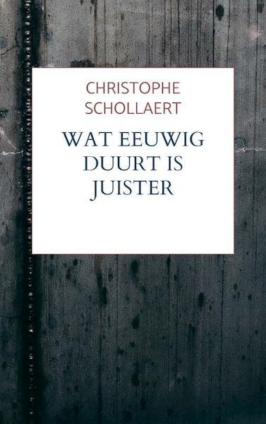 Wat eeuwig duurt is juister - Christophe Schollaert (ISBN 9789403657325)