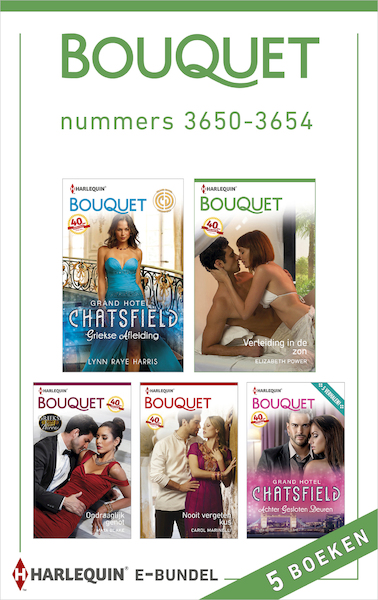 Bouquet e-bundel nummers 3650-3654 - Lynn Raye Harris, Elizabeth Power, Maya Blake, Carole Marinelli (ISBN 9789402514209)