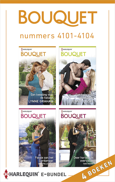 Bouquet e-bundel nummers 4101 - 4104 - Lynne Graham, Jennie Lucas, Chantelle Shaw, Tara Pammi (ISBN 9789402543117)
