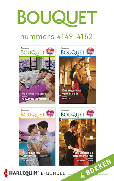 Bouquet e-bundel nummers 4149 - 4152 - Sharon Kendrick, Heidi Rice, Tara Pammi, Michelle Conder (ISBN 9789402545418)