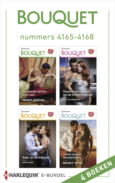 Bouquet e-bundel nummers 4165 - 4168 - Penny Jordan, Natalie Anderson, Maya Blake, Maisey Yates (ISBN 9789402546507)