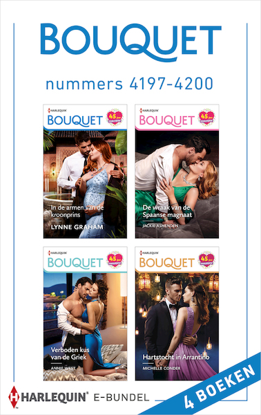 Bouquet e-bundel nummers 4197 - 4200 - Lynne Graham, Jackie Ashenden, Annie West, Michelle Conder (ISBN 9789402548129)