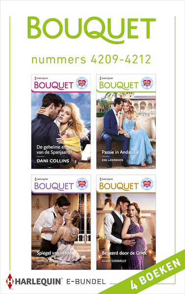 Bouquet e-bundel nummers 4209 - 4212 - Dani Collins, Kim Lawrence, Natalie Anderson, Clare Connelly (ISBN 9789402548556)