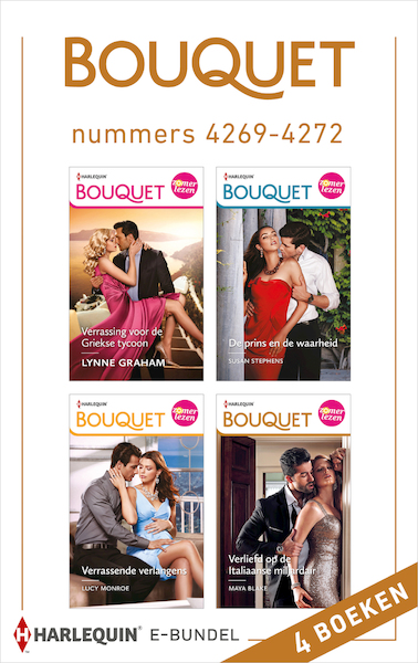 Bouquet e-bundel nummers 4269 - 4272 - Lynne Graham, Susan Stephens, Lucy Monroe, Maya Blake (ISBN 9789402552133)