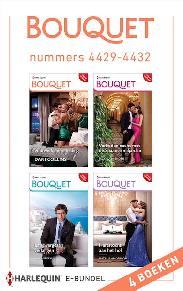 Bouquet e-bundel nummers 4429 - 4432 - Abby Green, Dani Collins, Jackie Ashenden, Natalie Anderson (ISBN 9789402560916)