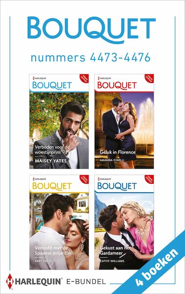 Bouquet e-bundel nummers 4473 - 4476 - Maisey Yates, Amanda Cinelli, Abby Green, Cathy Williams (ISBN 9789402563177)