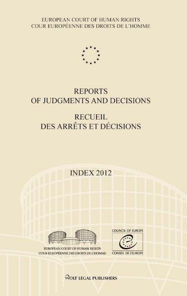 Volume 2012-index - (ISBN 9789462401563)