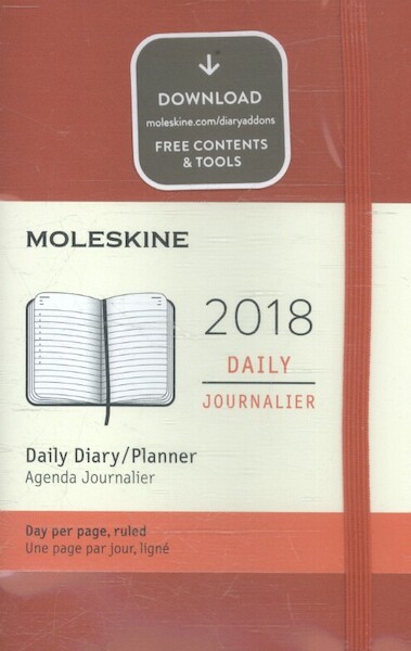 Moleskine 12 Monate Tageskalender 2018, A6 Soft Cover, Scharlachrot - (ISBN 8055002854160)