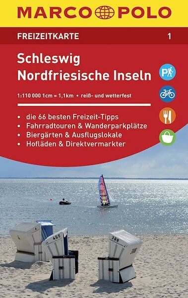 MARCO POLO Freizeitkarte 01 Schleswig, Nordfriesische Inseln 1:110 000 - (ISBN 9783829743013)