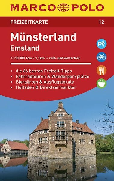 MARCO POLO Freizeitkarte 12 Münsterland, Emsland 1:110 000 - (ISBN 9783829743129)