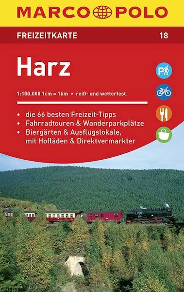 MARCO POLO Freizeitkarte 18 Harz 1 : 100 000 - (ISBN 9783829743181)