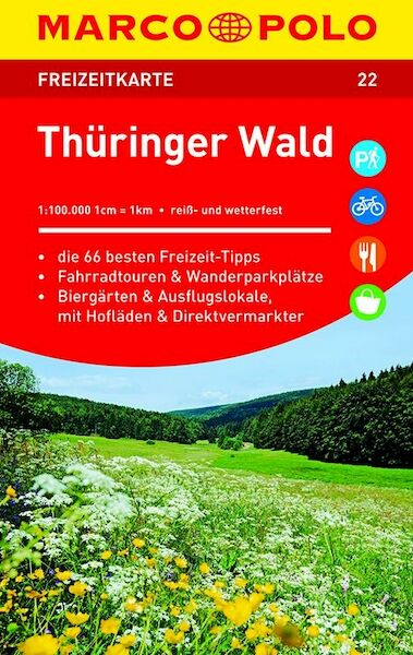 MARCO POLO Freizeitkarte 22 Thüringer Wald 1 : 100 000 - (ISBN 9783829743228)