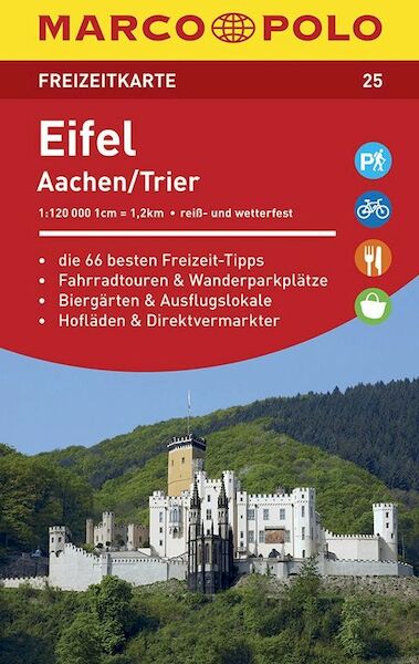 MARCO POLO Freizeitkarte 25 Eifel, Aachen 1:120 000 - (ISBN 9783829743259)
