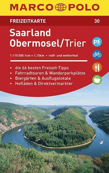 MARCO POLO Freizeitkarte 30 Saarland, Obermosel, Trier 1 : 115 000 - (ISBN 9783829743303)