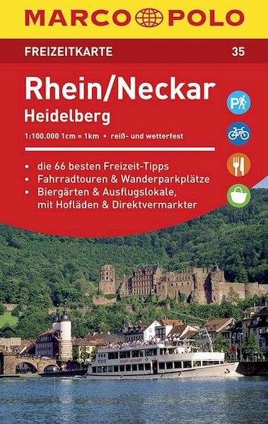 MARCO POLO Freizeitkarte 35 Rhein, Neckar, Heidelberg 1 : 100 000 - (ISBN 9783829743358)