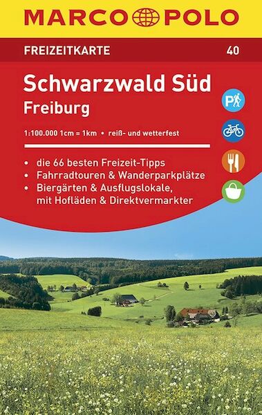 MARCO POLO Freizeitkarte 40 Schwarzwald Süd, Freiburg 1 : 100 000 - (ISBN 9783829743402)