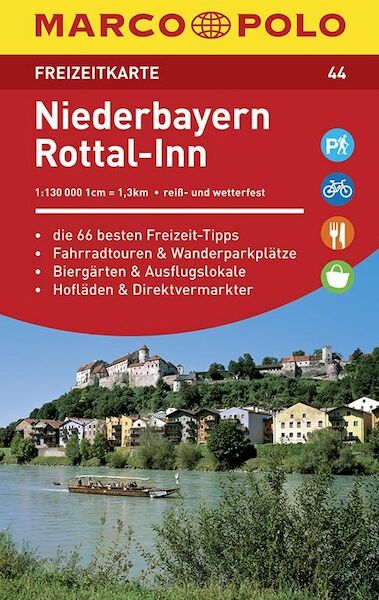MARCO POLO Freizeitkarte 44 Niederbayern, Rottal-Inn 1:120 000 - (ISBN 9783829743440)
