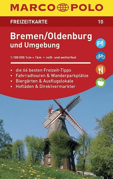 MARCO POLO Freizeitkarte 10 Bremen, Oldenburg und Umgebung 1 : 100 000 - (ISBN 9783829743105)