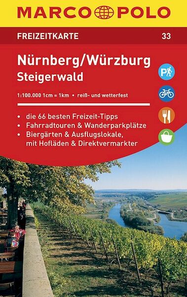 MARCO POLO Freizeitkarte 33 Nürnberg, Würzburg, Steigerwald 1 : 100 000 - (ISBN 9783829743334)