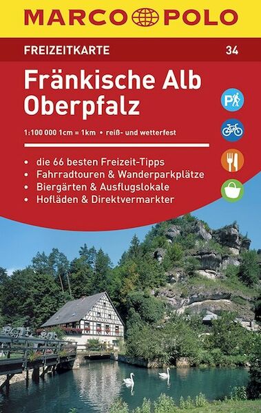 MARCO POLO Freizeitkarte 34 Fränkische Alb, Oberpfalz 1 : 100 000 - (ISBN 9783829743341)