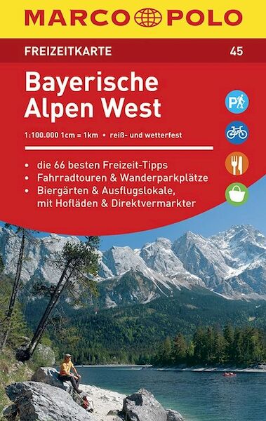 MARCO POLO Freizeitkarte 45 Bayerische Alpen West 1 : 100 000 - (ISBN 9783829743457)