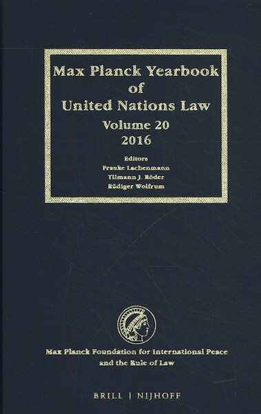 Max Planck Yearbook of United Nations Law, Volume 20 (2016) - (ISBN 9789004352131)