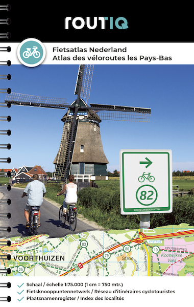 Routiq Fietsatlas Nederland - Atlas des véloroutes des Pays-Bas - (ISBN 9789028703827)