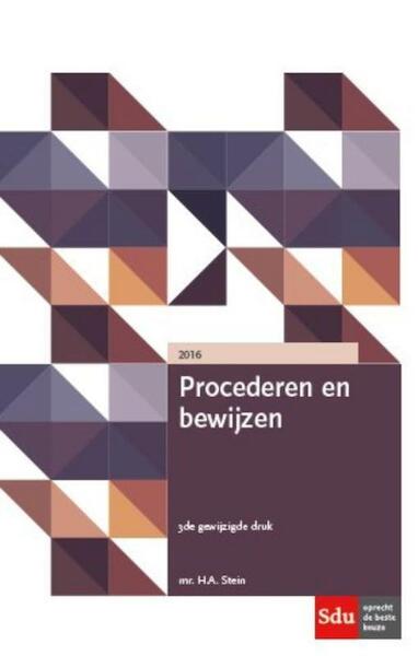 Procederen en bewijzen - H.A. Stein (ISBN 9789012398299)
