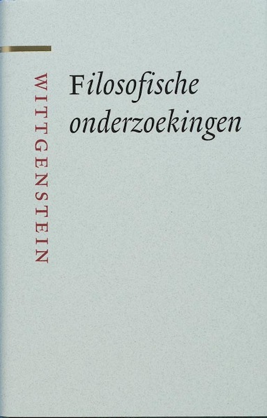 Filosofische onderzoekingen - L. Wittgenstein (ISBN 9789085062882)