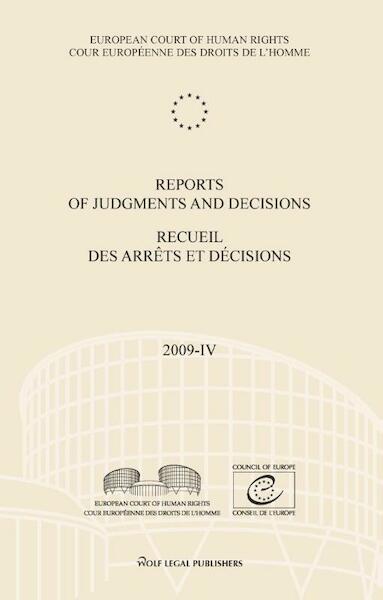 Reports of judgments and decisions / recueil des arrets et decicions Volume 2009-V - (ISBN 9789462400467)