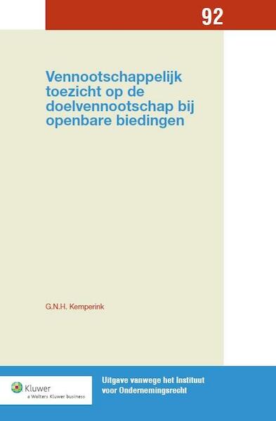 Vennootschappelijk toezicht op de doelvennootschap bij openbare biedingen - G.N.H. Kemperink (ISBN 9789013118148)