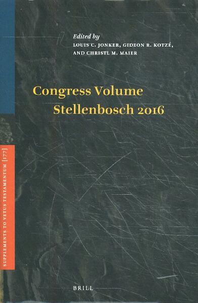 Congress Volume Stellenbosch 2016 - (ISBN 9789004353640)