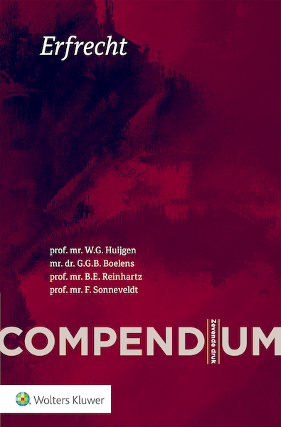 Compendium erfrecht - W.G. Huijgen, G.G.B. Boelens, B.E. Reinhartz, F. Sonneveldt (ISBN 9789013144598)